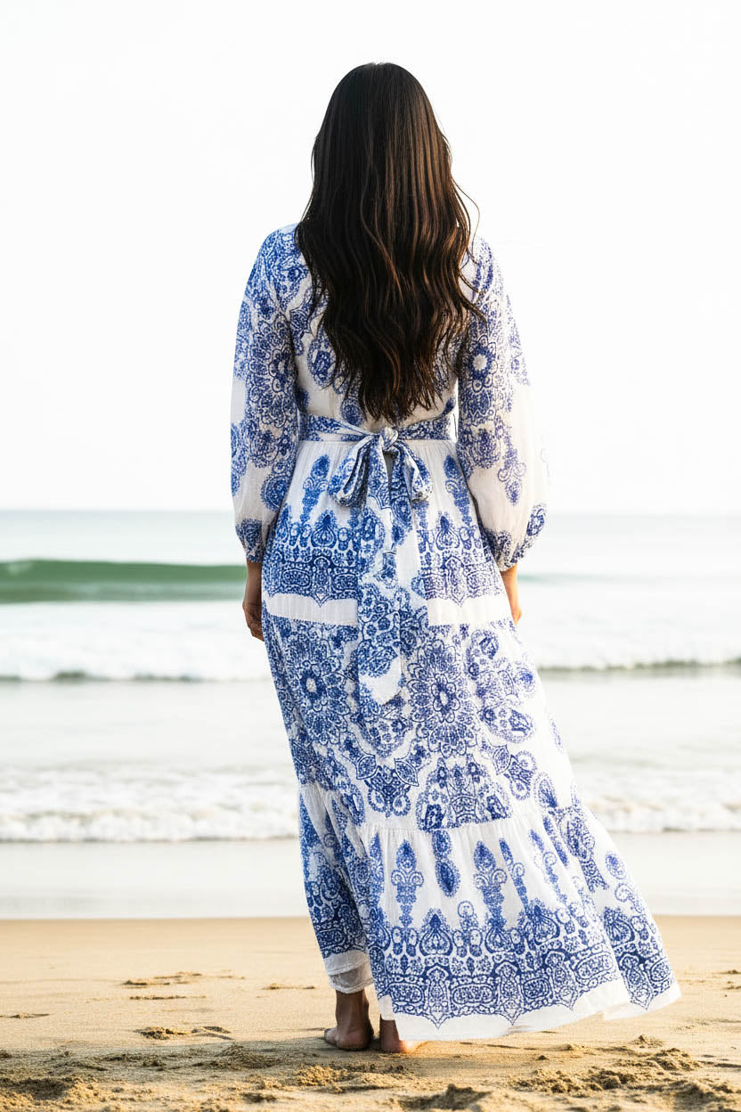Maxi Regular Midi Dress-Nomad Blue