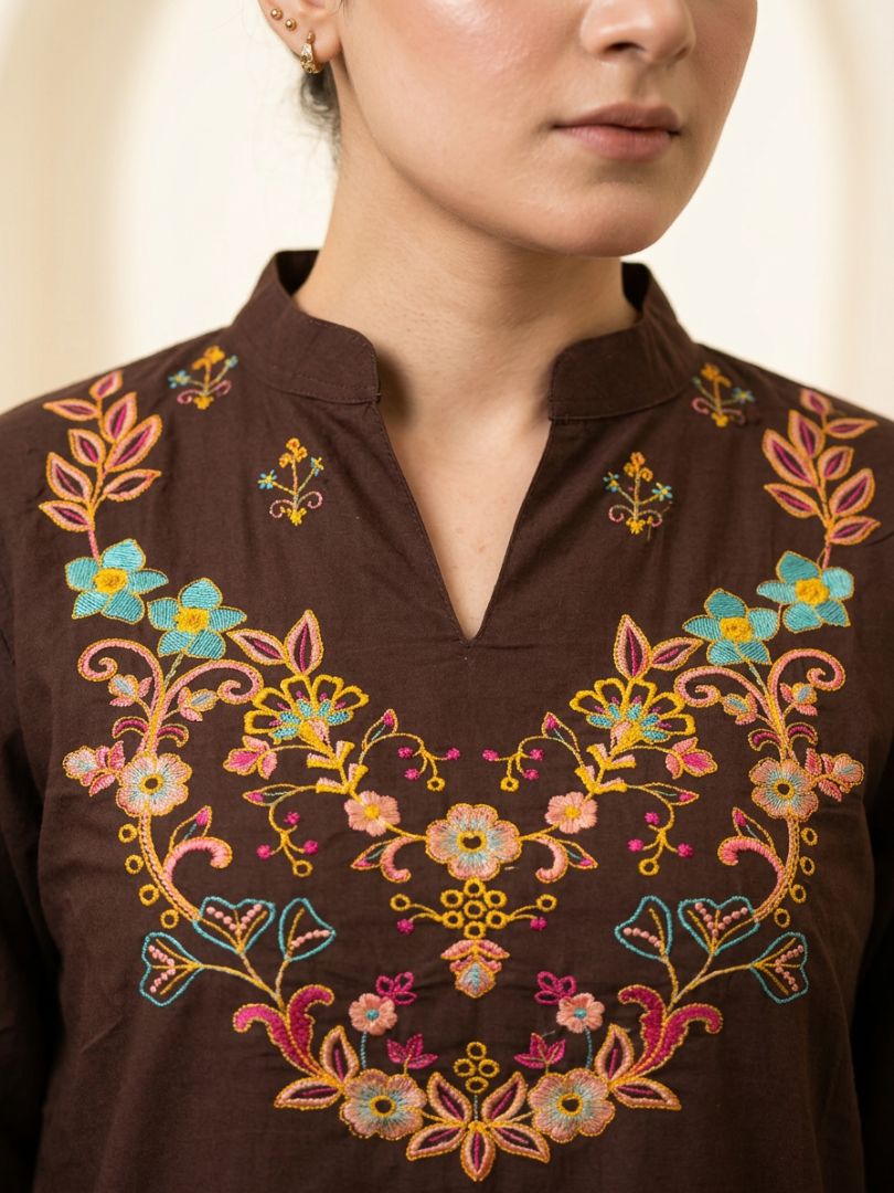 Nakshi Co-Ord Set Brown