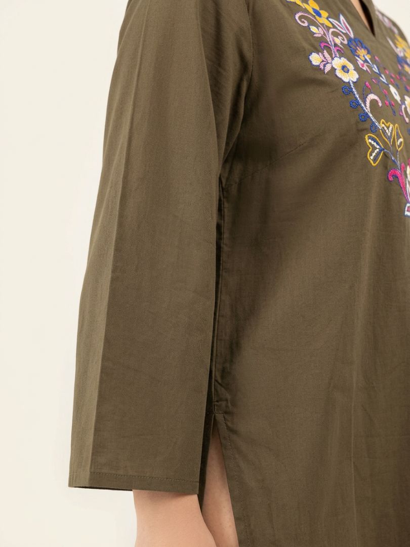 Nakshi Co-Ord Set Olive