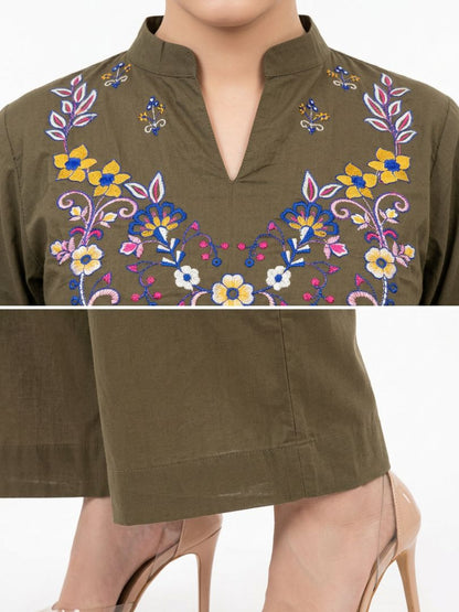 Nakshi Co-Ord Set Olive