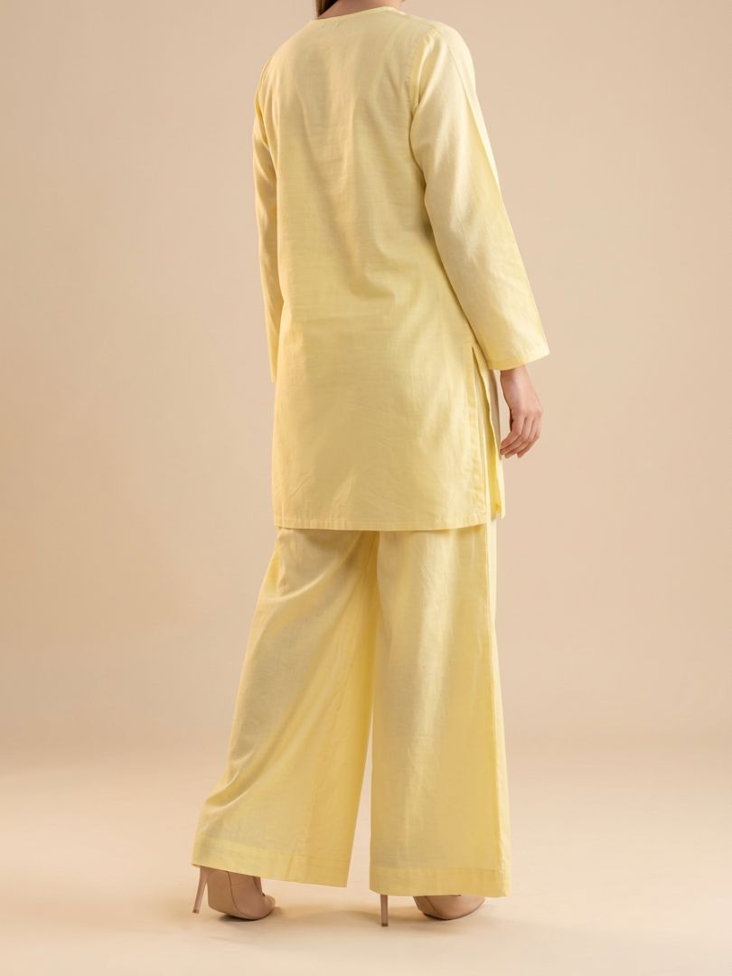 Nakshi Co-Ord Set Pastel Yellow