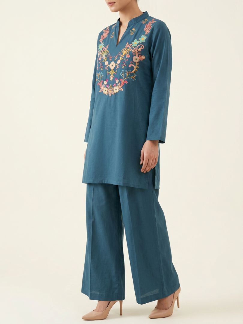 Nakshi Co-Ord Set Zinc