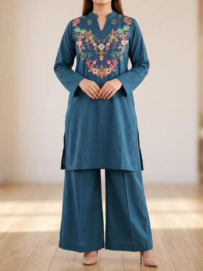 Nakshi Co-Ord Set Zinc
