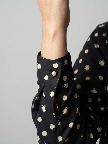 Polka Co-Ord Set Black