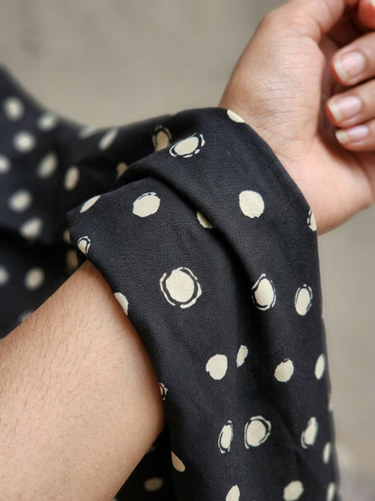 Polka Co-Ord Set Black