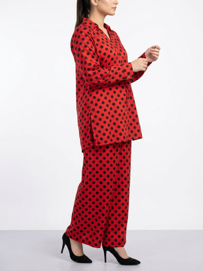 Polka Co-Ord Set Red