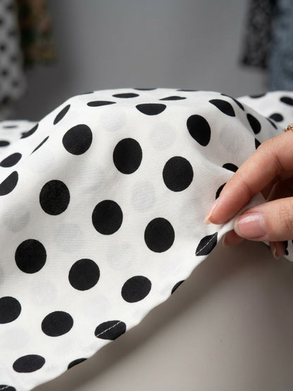 Polka Co-Ord Set White