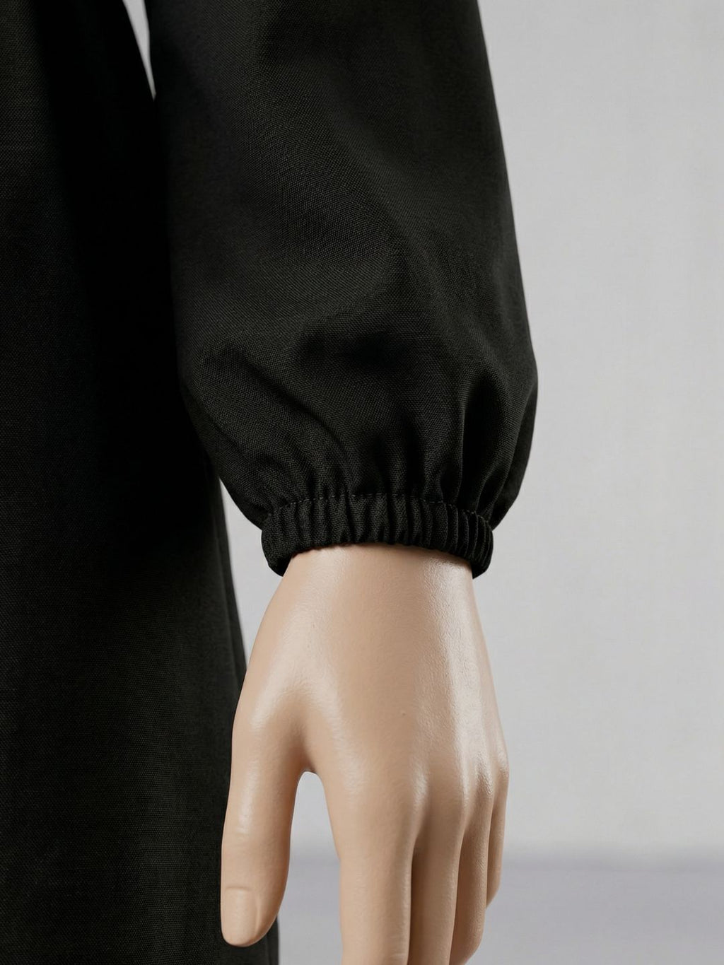 Co-Ord Set V Button Neck-Black