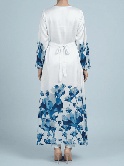 Indigo Bloom Silk Maxi