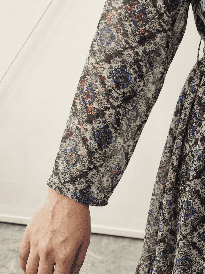 Lila Mosaic Chiffon Maxi