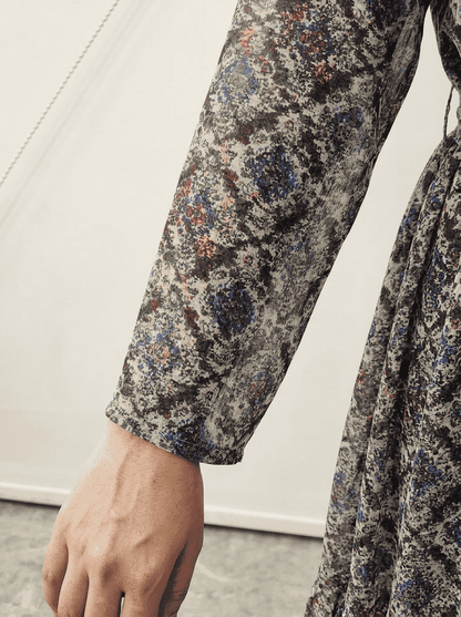 Lila Mosaic Chiffon Maxi