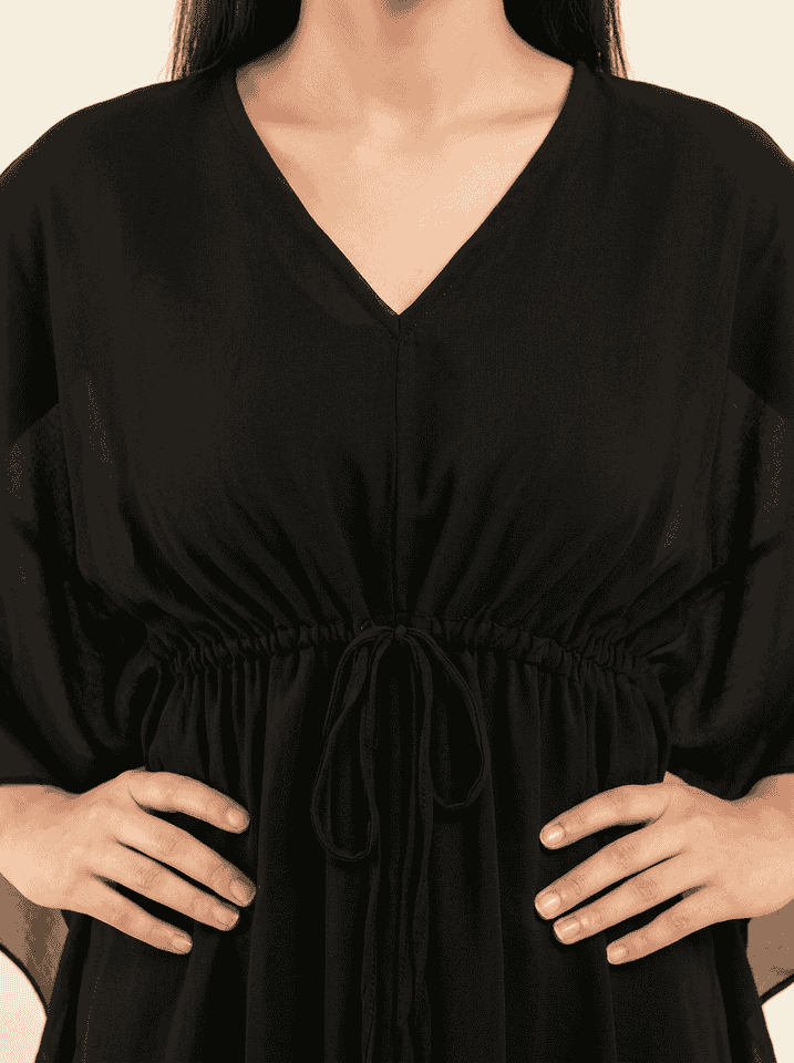 The Riviera Kaftan Black