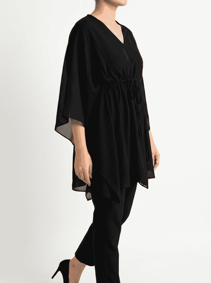 The Riviera Kaftan Black