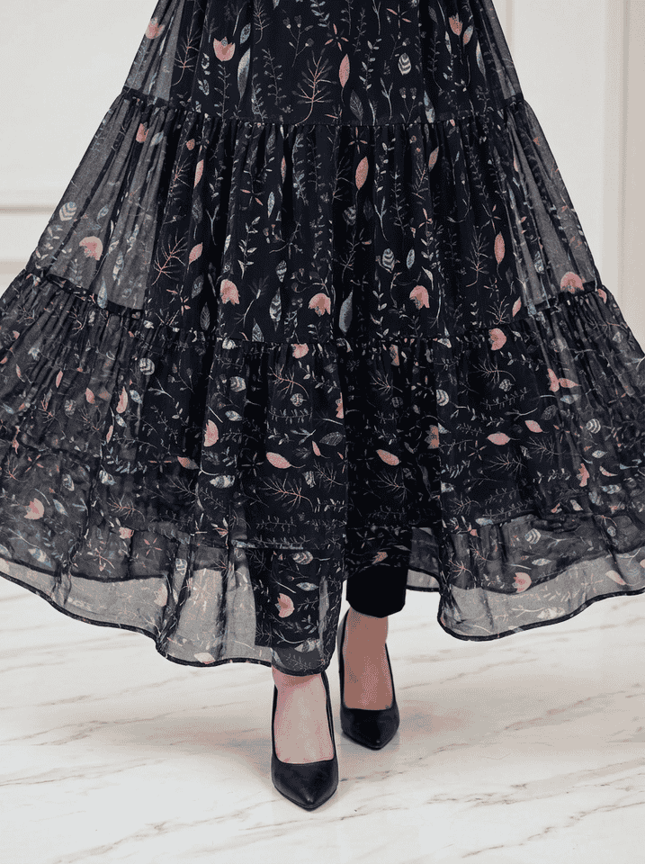 Dusk Garden Chiffon Maxi
