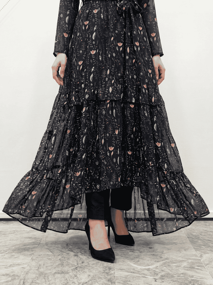 Dusk Garden Chiffon Maxi