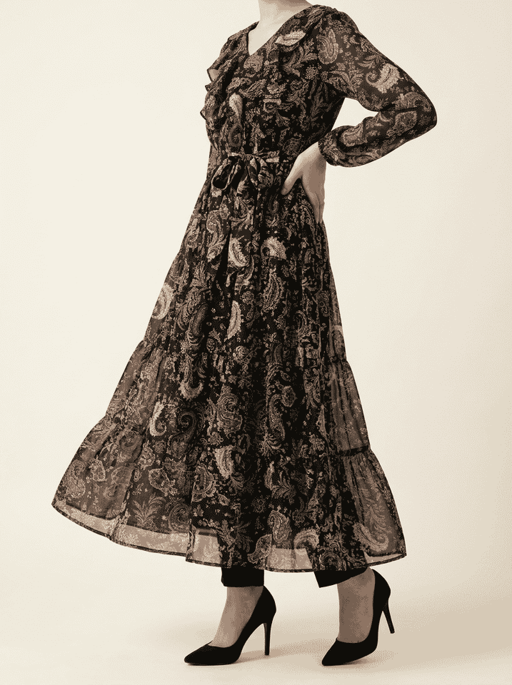 Mira Paisley Chiffon Maxi