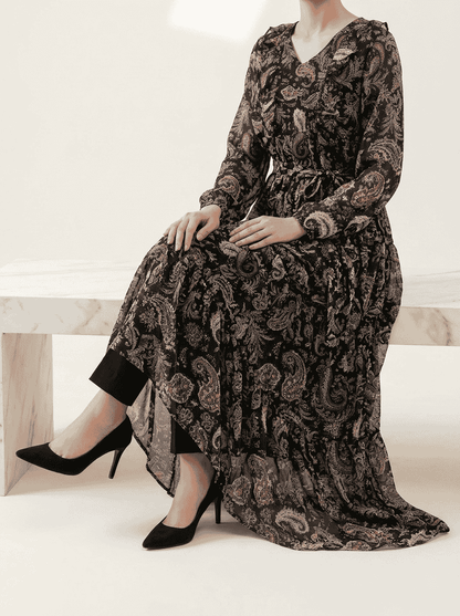 Mira Paisley Chiffon Maxi