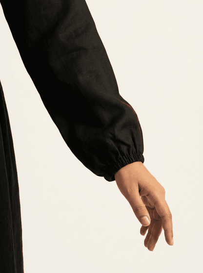 The Onyx Linen Maxi