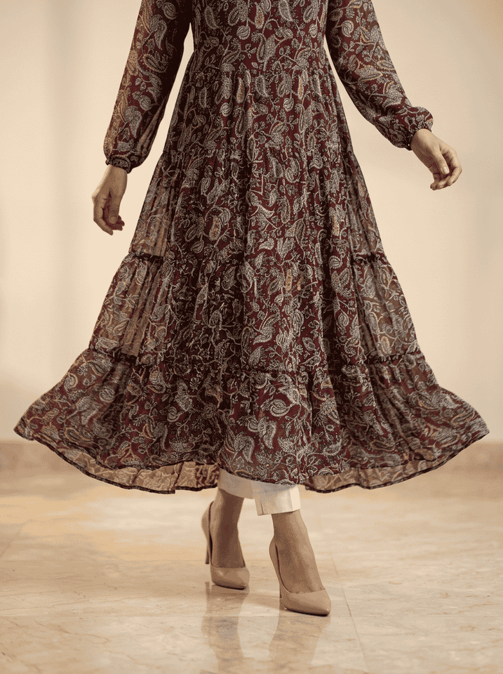 Maroon Paisley