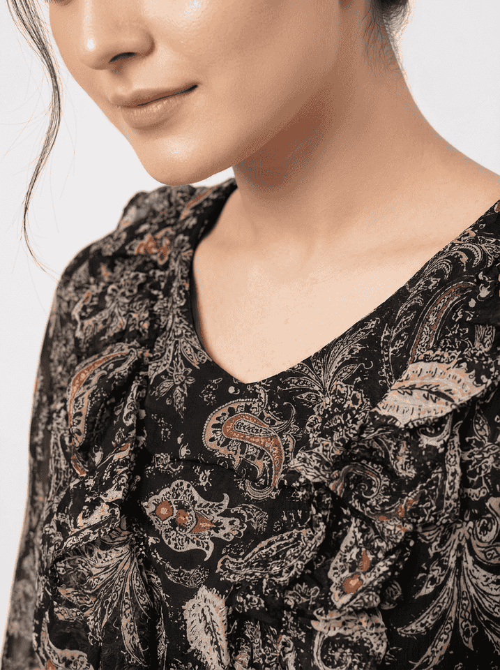 Mira Paisley Chiffon Maxi