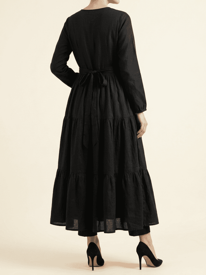 The Onyx Linen Maxi