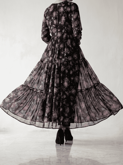 Belle Noir Chiffon Maxi