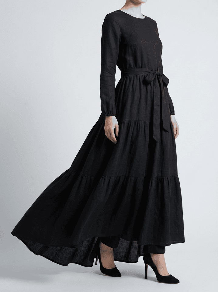 The Onyx Linen Maxi