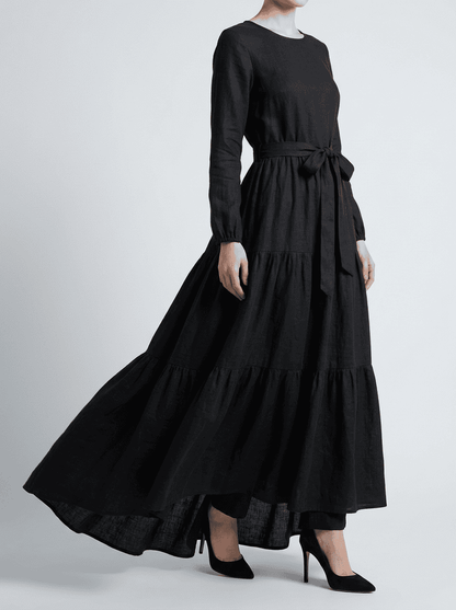 The Onyx Linen Maxi
