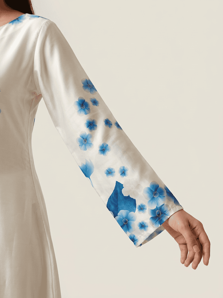 Aster Bloom Silk Maxi
