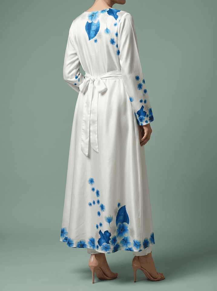 Aster Bloom Silk Maxi