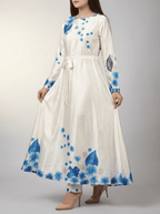 Aster Bloom Silk Maxi