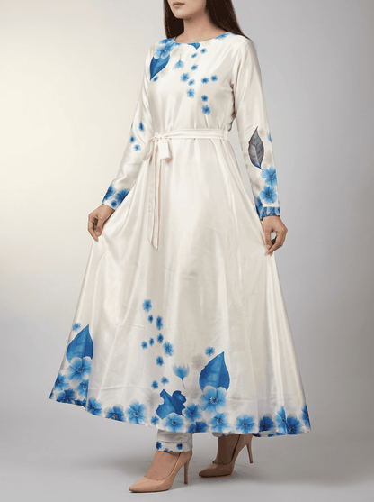 Aster Bloom Silk Maxi