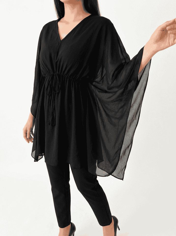 The Riviera Kaftan Black