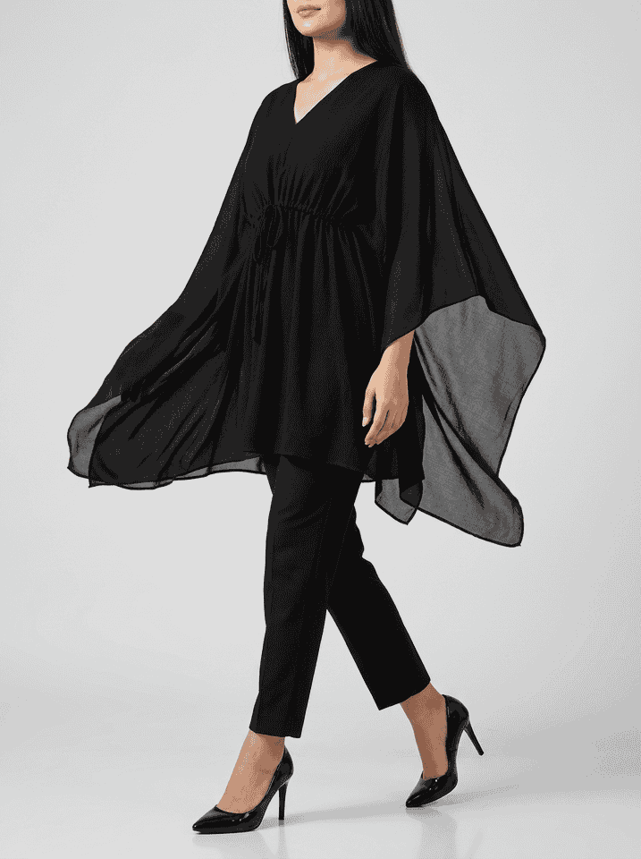 The Riviera Kaftan Black