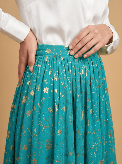 Gilded Teal Skirt
