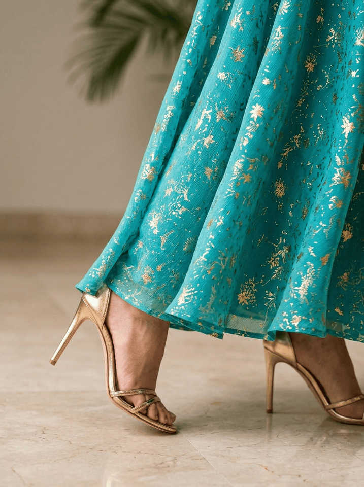 Gilded Teal Skirt