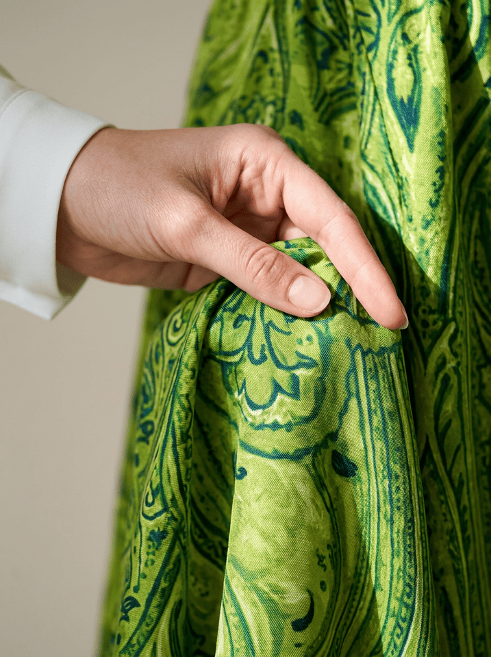 Lime Paisley Skirt