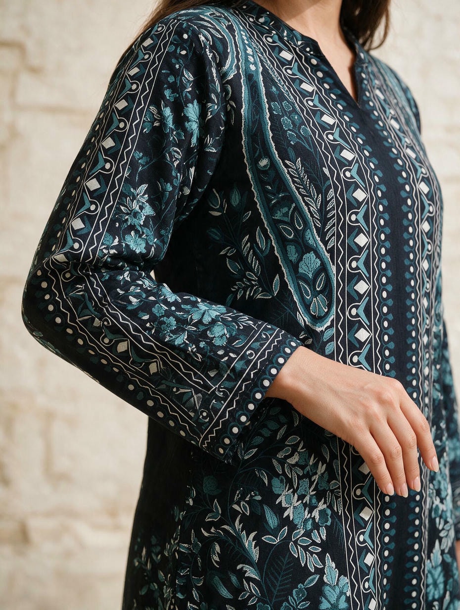 Samundar - 2 Piece Stitched Lawn Suit
