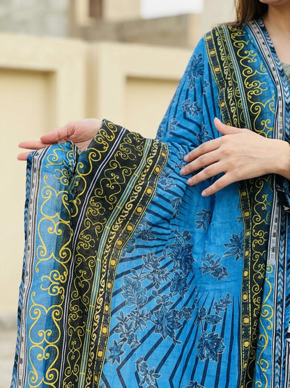 Neel - 3 Piece Stitched Lawn Suit