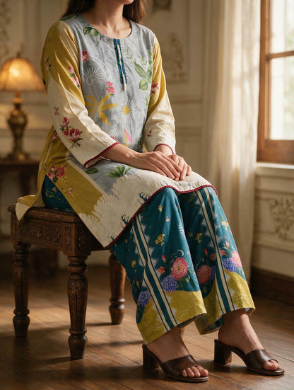 Safar - 2 Piece Stitched Lawn Suit
