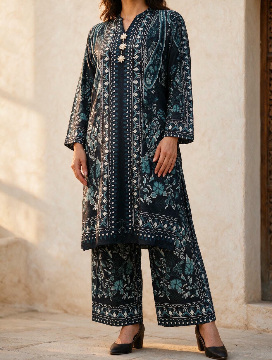 Samundar - 2 Piece Stitched Lawn Suit