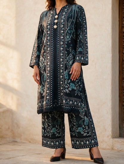 Samundar - 2 Piece Stitched Lawn Suit