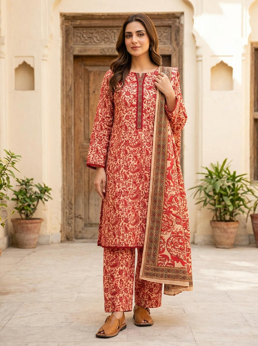 Laal Bagh - 3 Piece Stitched Lawn Suit