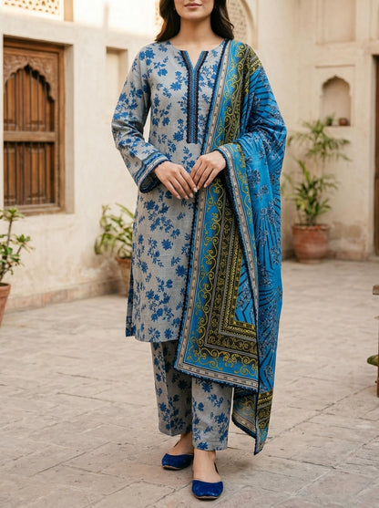 Neel - 3 Piece Stitched Lawn Suit