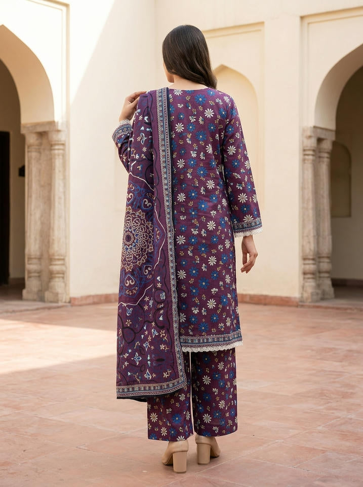Anjum - 3 Piece Stitched Lawn Suit