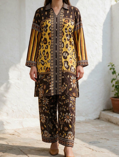 Sona - 2 Piece Stitched Lawn Suit