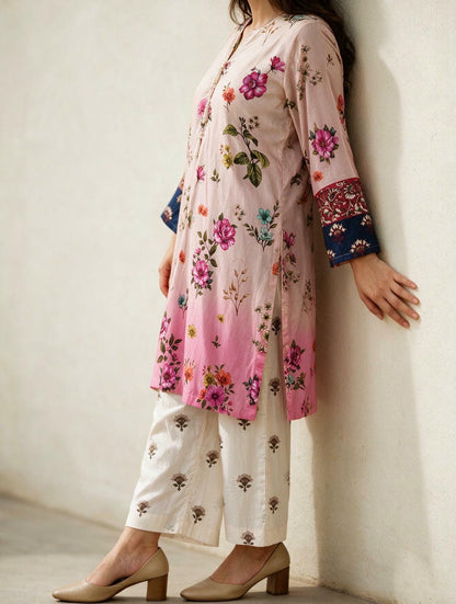Sahar - 2 Piece Stitched Lawn Suit