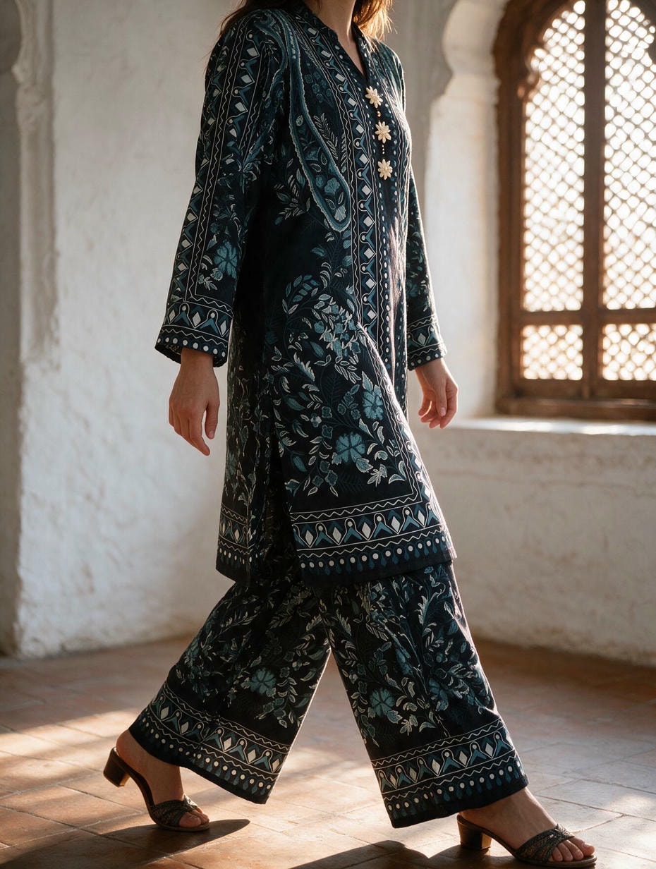 Samundar - 2 Piece Stitched Lawn Suit