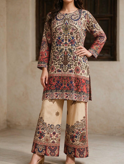 Qaleen - 2 Piece Stitched Lawn Suit