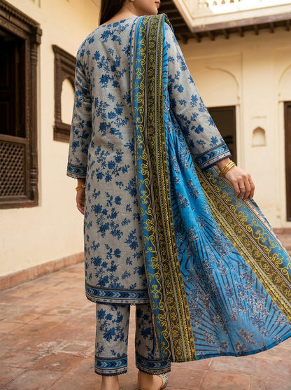 Neel - 3 Piece Stitched Lawn Suit